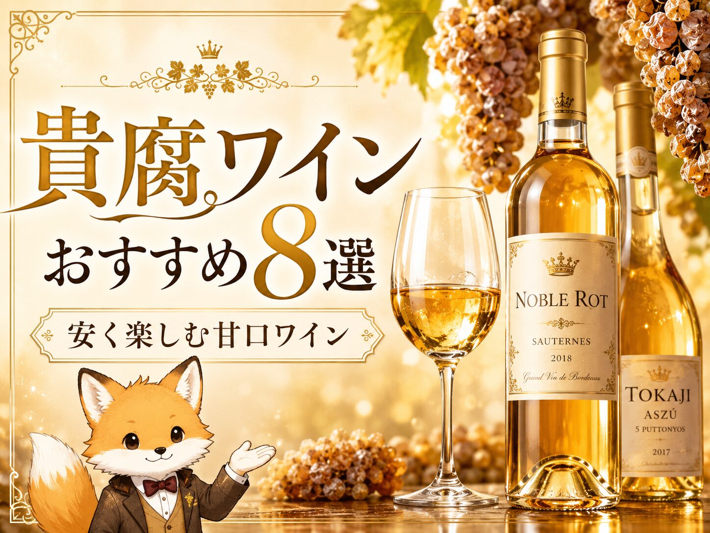 貴腐ワインおすすめ8選｜安い単品ボトルから飲み比べセットまで紹介